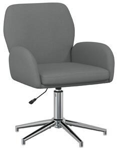 Sedia girevole vidaXL, 54 x 58 x 90 cm, grigio scuro, rivestita in tessuto