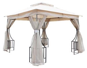 Gazebo 3x3 mt da giardino in acciaio con copertura in poliestere idrorepellente