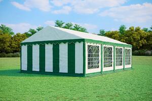 Tenda per feste 5x8 metri, PVC PREMIUM, 500 g/m² - Verde e bianca + OMAGGIO