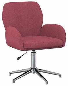 Sedia girevole vidaXL, 54 x 58 x 90 cm, bordeaux, rivestita in tessuto