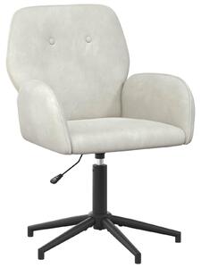 Sedia girevole vidaXL, 54 x 55 x 90 cm, color crema, rivestita in velluto (V)