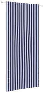 Paravento per Balcone Blu e Bianco 120x240 cm in Tessuto Oxford