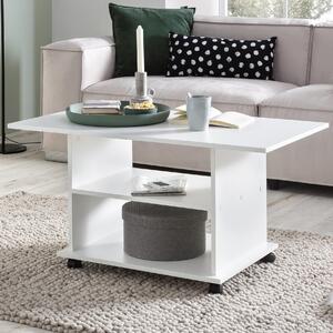Tavolo di design FineBuy con ruote 95x51x54,5 cm | Soggiorno moderno con contenitore | Tavolo da divano Tavolo da salotto