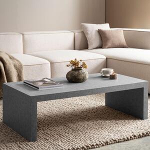 FineBuy Tavolino da salotto 110x55x35 cm Grigio Tavolino da divano Design intramontabile Tavolino da soggiorno Rettangolare Tavolino da salotto Semplice Tavolino da caffè Grande