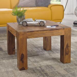 FineBuy Tavolino in legno massiccio 60x40x60 cm Tavolino in stile country | Tavolino da salotto Elegante Piccolo | Tavolino da salotto design