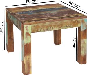 Couchtisch KALKUTTA 60 x 47 x 60 cm | Massivholz