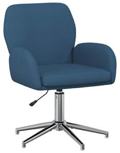 Sedia girevole vidaXL, 54 x 58 x 90 cm, blu, rivestita in tessuto