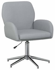 Sedia girevole vidaXL, 54 x 58 x 90 cm, grigio chiaro, rivestita in tessuto