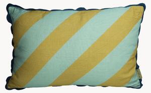 Cuscino in cotone a righe con volant Fable