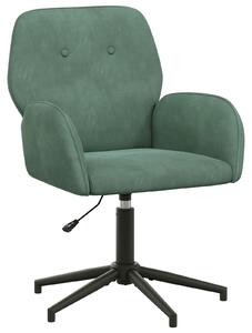 Sedia girevole vidaXL, 54 x 55 x 90 cm, verde acqua, rivestita in velluto (V)