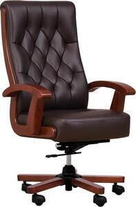 Poltrona CONSUL in pelle marrone