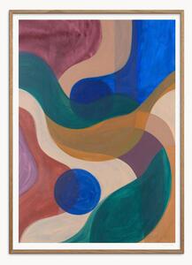 Poster incorniciato in legno di quercia Contact