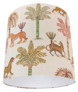 Paralume in tessuto multicolore con stampa animalier 40/40/40