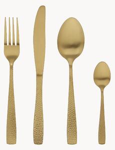 Set di 4 posate spazzolate Elegance