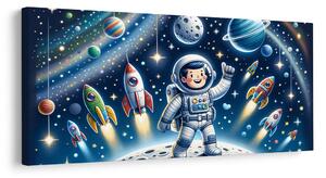 Quadro su tela – Avventura galattica per un piccolo eroe