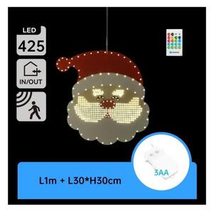 Aigostar - Decorazione natalizia a LED 425xLED/3xAA IP44 + telecomando Babbo Natale 30 cm