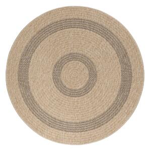 Tappeto rotondo per esterni nero e beige ø 120 cm Comilla - Ayyildiz Carpets