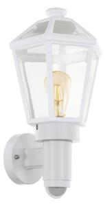 Eglo 79288 - Lampada da parete per esterno con sensore MONSELICE 1xE27/28W/230V IP44 bianca