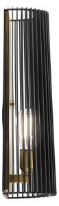 Quintiesse QN-LINARA1-BK - Lampada da parete LINARA 1xE27/60W/230V nero/oro