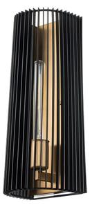 Quintiesse QN-LINARA1-BK - Lampada da parete LINARA 1xE27/60W/230V nero/oro