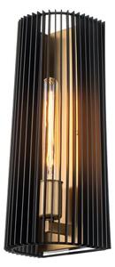 Quintiesse QN-LINARA1-BK - Lampada da parete LINARA 1xE27/60W/230V nero/oro