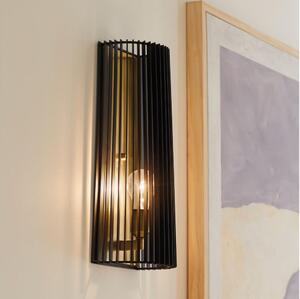 Quintiesse QN-LINARA1-BK - Lampada da parete LINARA 1xE27/60W/230V nero/oro