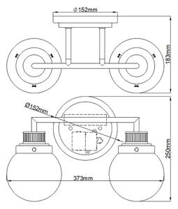 Quintiesse QN-POPPY2-PC-BATH Applique da parete per bagno POPPY 2xE27/60W/230V IP44 cromo lucido