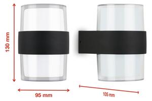 Telefunken 320405TF - Applique da esterno a LED 2xLED/8W/230V IP44 nero