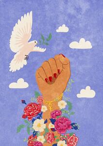 Illustrazione Feminist Fist, Raissa Oltmanns