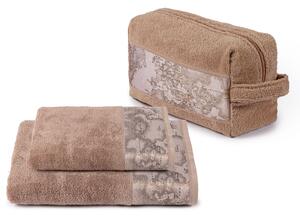 Set Beauty Asciugamano Con Ospite STANDARD Geo Country UNICA Cotone Caleffi