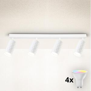 Brilagi - Faretto LED RGBW dimmerabile SELE DIAMANT 4xGU10/4,8W/230V bianco