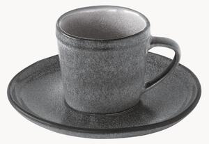 Set di 6 tazze e piattini in gres Essential 12 pz