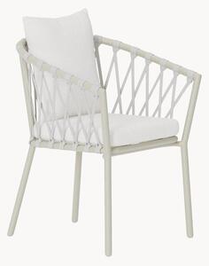 Set di 2 sedie da pranzo da giardino in bouclé con braccioli Linos