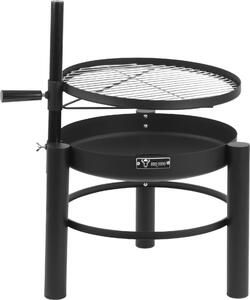 BBQ-Toro Braciere con griglia Ø 50 cm, griglia regolabile in altezza, cesto per il fuoco, focolare