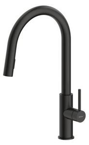 NABER NAMOR 6 miscelatore in nero opaco con bocca doccia girevole / Rubinetto cucina / Rubinetto monocomando