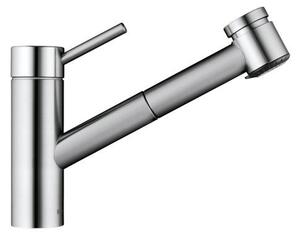 Naber KWC Rubinetto da cucina Inox 2 con tubo estraibile con getto ad alta pressione in acciaio inox