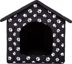Cuscino per cani Cuccia per cani Letto per animali domestici Letto per gatti - Standard - 76 x 74 x 72 cm [Taglia: R6] - Nero con zampe