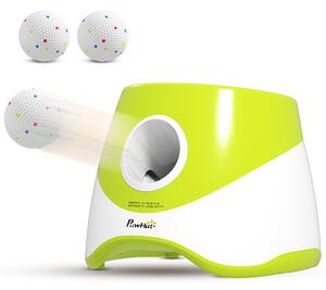Lanciatore Automatico di Palline per Cani di Piccola e Media Taglia 2200 mAh con 3 Palline 3 Distanze Regolabili Verde