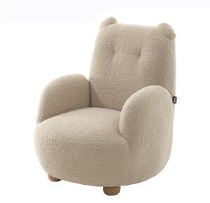 Poltrona per bambini beige con rivestimento in bouclé Rocky – Vipack