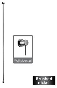 Miscelatore monocomando per lavabo da bagno, per montaggio a parete o a soffitto, da incasso, con corpo in ottone e finitura in nichel spazzolato