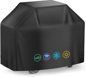 Barbecue a gas resistente alle intemperie, 145x61x117 cm, nero