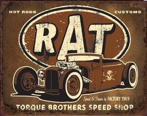 Cartello in metallo Torque - Rat Rod, (40 x 31.5 cm)