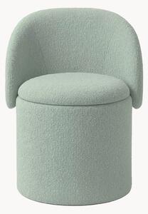 Sedia imbottita in ciniglia Mint