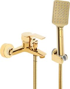 Rubinetto per doccia, in rame, versatile, dorato