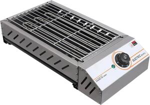 Griglia elettrica portatile da 220V - Griglia da tavolo - Termometro integrato per la carne - Piccola griglia per balcone, campeggio, picnic