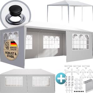 Casaria Gazebo da Giardino 3x6m Protezione UV 18m² Idrorepellente 6 Pareti Tenda Feste Padiglione Tendone Giardino