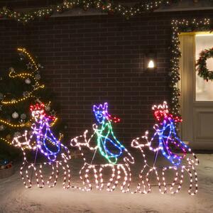 Figura di Natale dei Tre Re Magi con 504 LED 70x50 cm