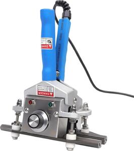 Sigillatrice manuale elettrica - Modello FKR200 - Sigillatrice per film - Pinza portatile a contatto diretto con il calore - Realizzata in lega di alluminio - Adatta per imballaggi alimentari - Colore: blu/argento