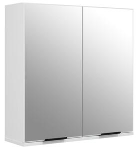 Armadietto a Specchio da Bagno Bianco 64x20x67 cm