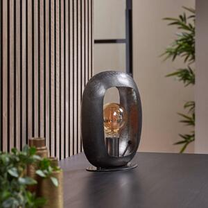 ZIJLSTRA Lampada da tavolo Kazumi, nero-nichel/oro, 30 cm
